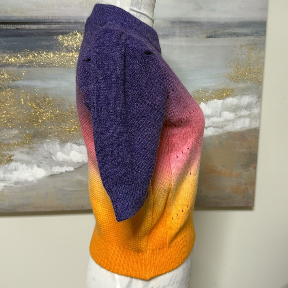 NWOT ENGLISH FACTORY Short Sleeve Sweater, Multicolored, Size XS - Picture 3 of 7